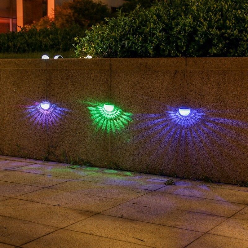 50000 Hours Working Time Solar LED Wall Lights for Outdoor Steps Energy-saving Solution