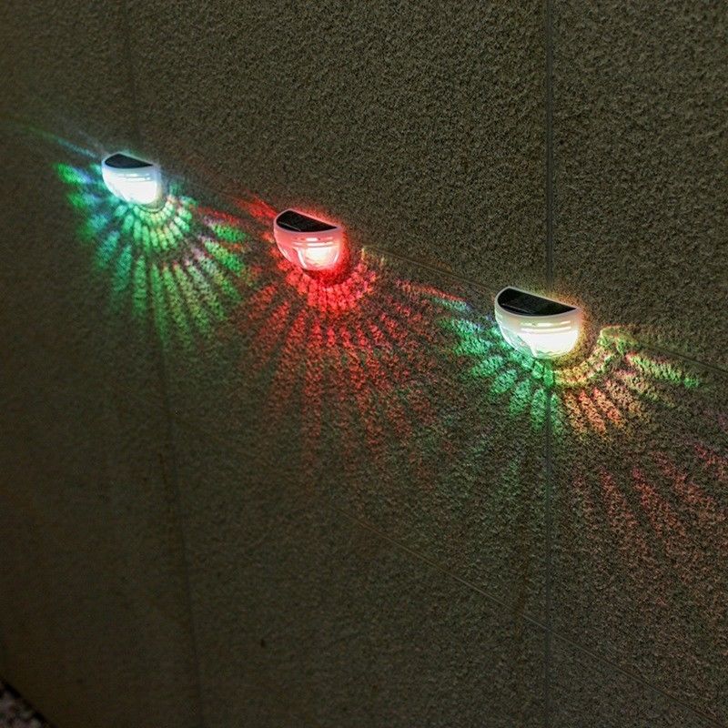 50000 Hours Working Time Solar LED Wall Lights for Outdoor Steps Energy-saving Solution