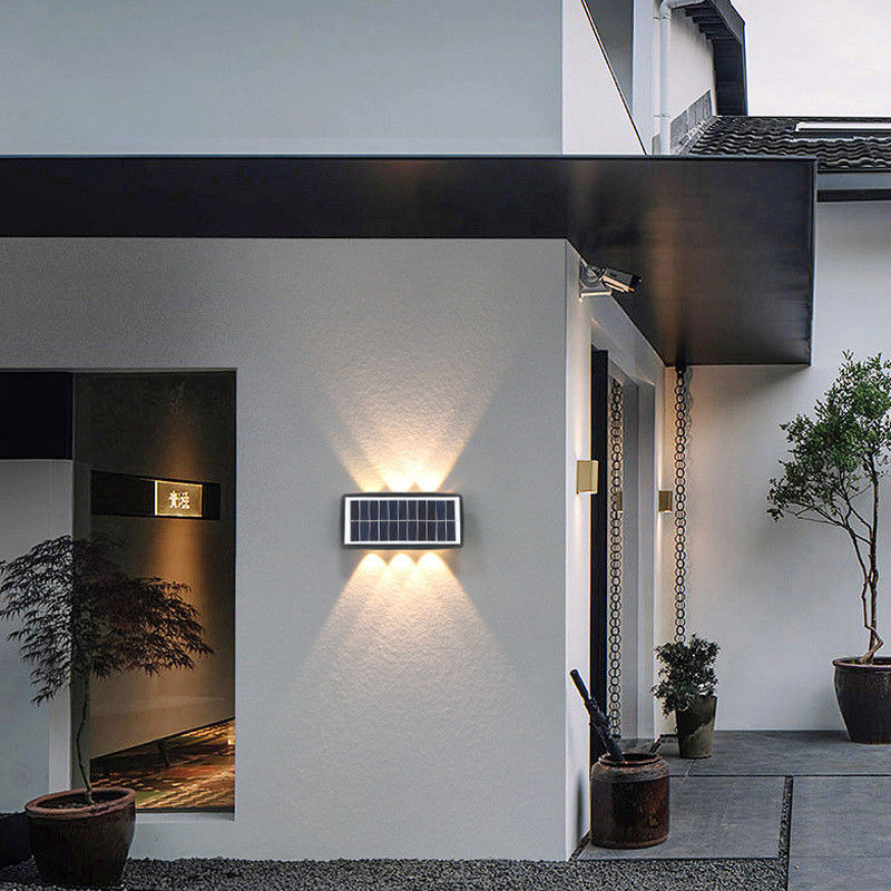 Modern Solar Wall Light for Waterproof Garden Decoration Home Night Light LED Outdoor