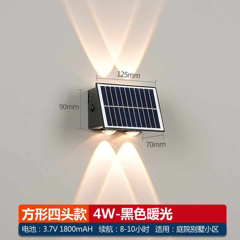 Modern Solar Wall Light for Waterproof Garden Decoration Home Night Light LED Outdoor