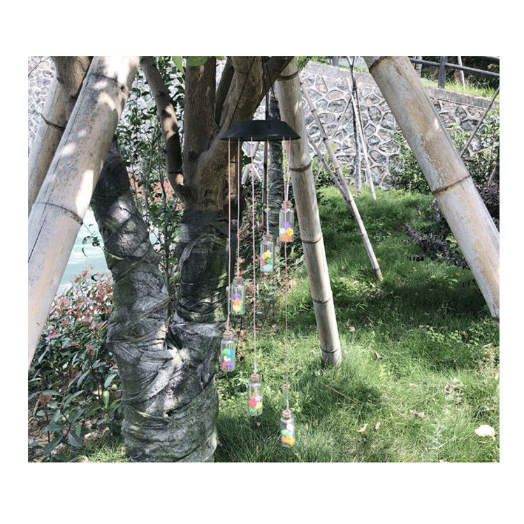 Multi-color Smart LED Solar Wind Chime Lamp for Outdoor Garden Lighting 50000 Hours