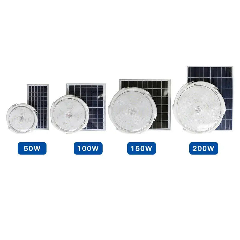 20-300w Intelligent Solar Led Ceiling Light With Solar Panel for Indoor and Outdoor