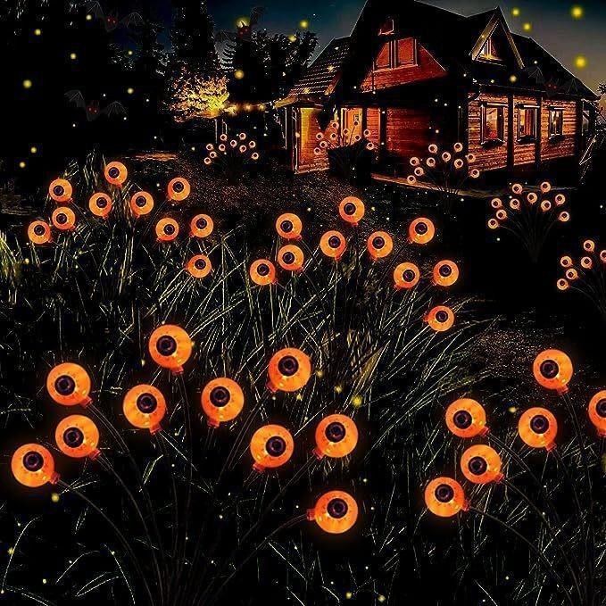 Outdoor Garden Glow LED Solar Eyeball Light for Halloween Christmas Decorative String