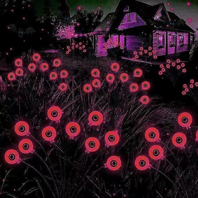 Outdoor Garden Glow LED Solar Eyeball Light for Halloween Christmas Decorative String