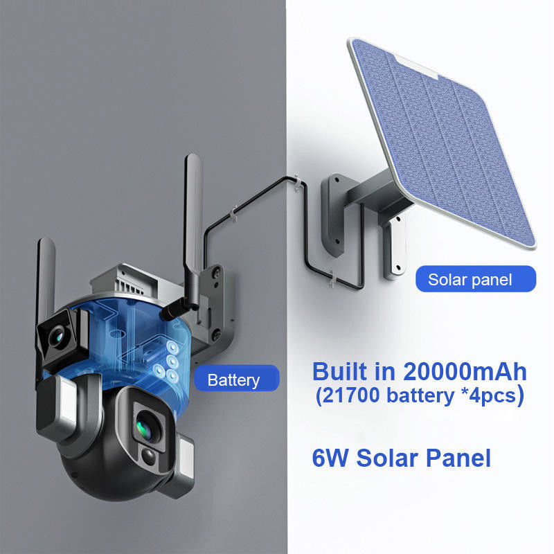 Waterproof 1080p 2 Way Audio Wifi 4g Solar Panel Battery Power Cctv Camera for Outdoor