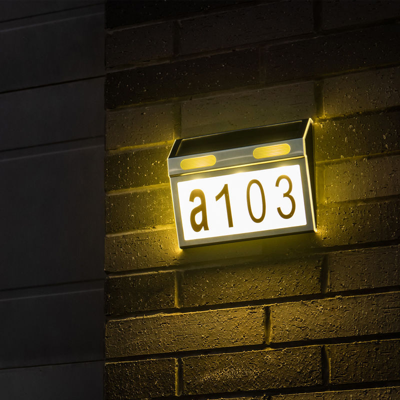 40lm Luminous Flux Solar LED Garden Light for Home Garage Door Plate Wall Lighting