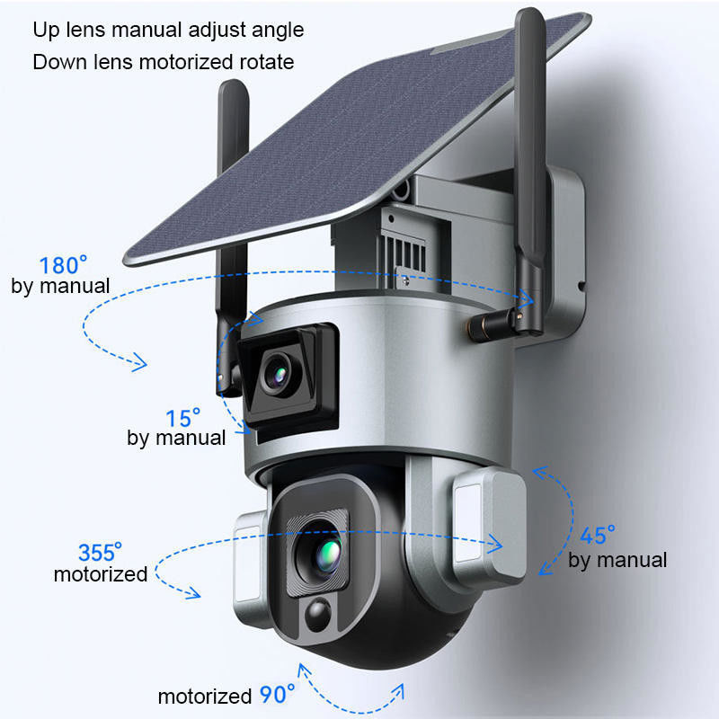 Waterproof 1080p 2 Way Audio Wifi 4g Solar Panel Battery Power Cctv Camera for Outdoor