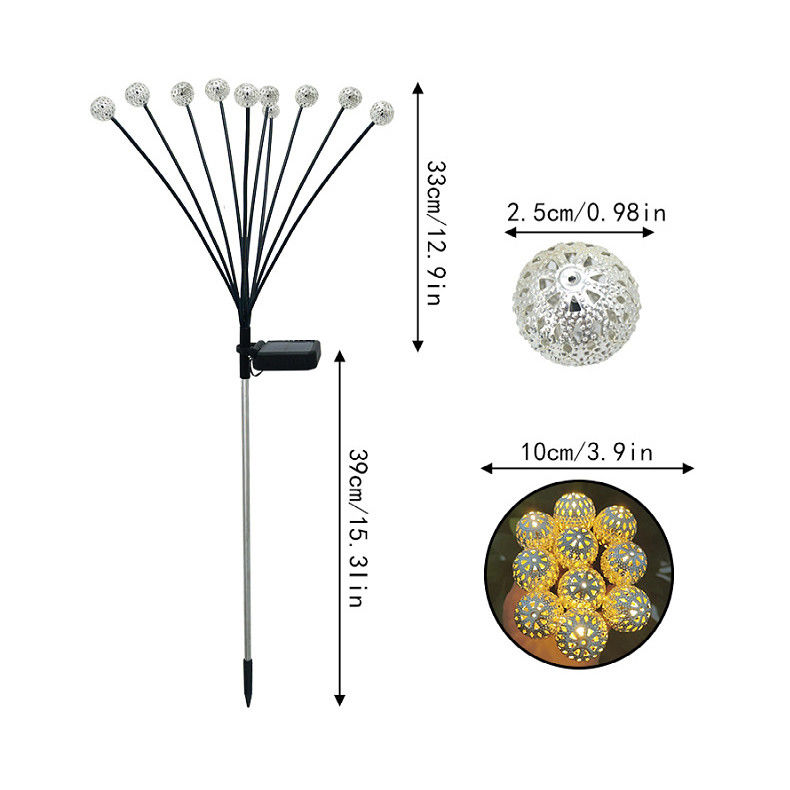 Outdoor Waterproof Solar Light Solar Firefly Lamp for Garden Lawn Outdoor Decor