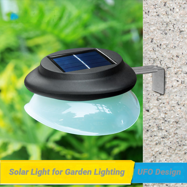 Waterproof LED Solar Powered Fence Lamp 100lm/w ABS PC Garden Light for Patio Backyard