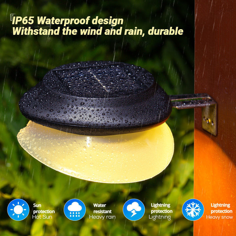 Waterproof LED Solar Powered Fence Lamp 100lm/w ABS PC Garden Light for Patio Backyard
