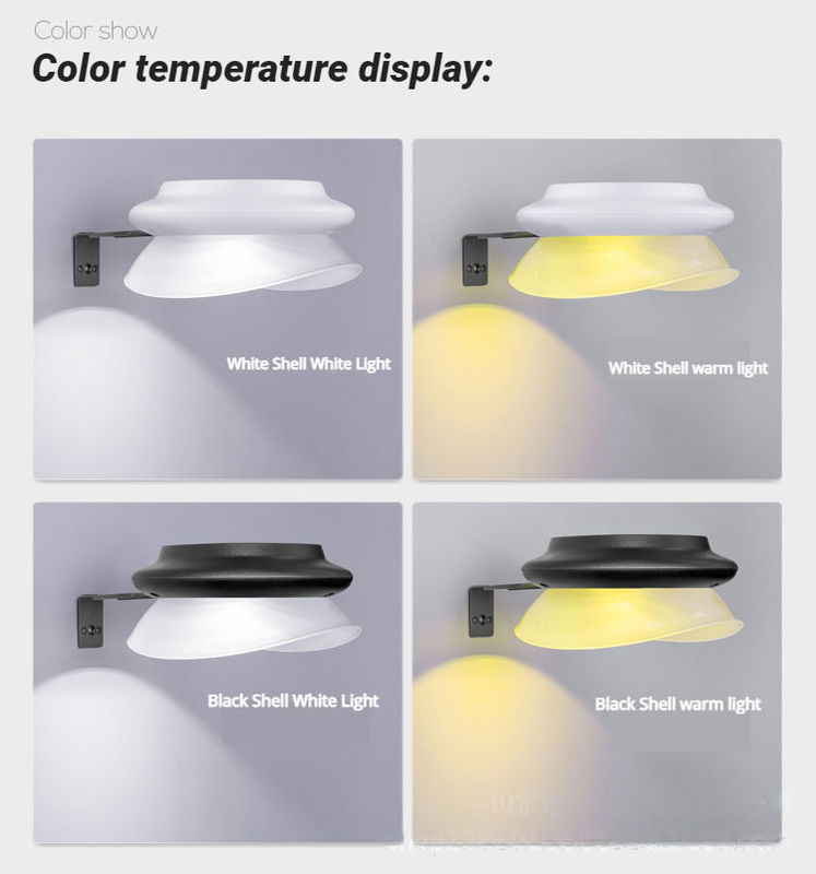 Waterproof LED Solar Powered Fence Lamp 100lm/w ABS PC Garden Light for Patio Backyard