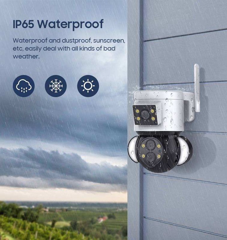 4 Mega Pixel Wireless Speed Dome Security Camera with Multiple Lens and Cloud Storage