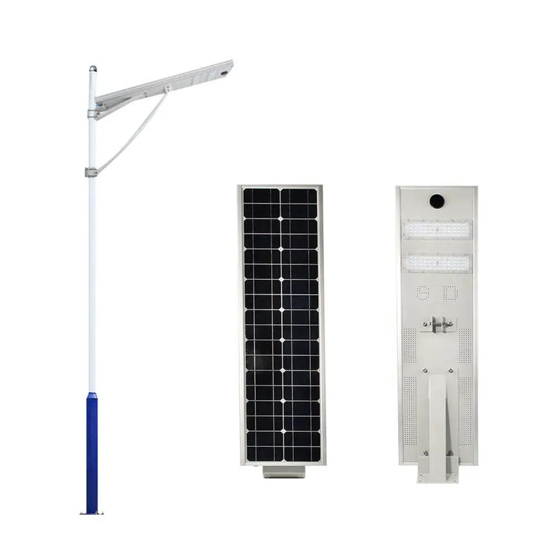 30W 40W 120W All In One IP65 Lithium Battery Powered Self Cleaning Solar Street Light