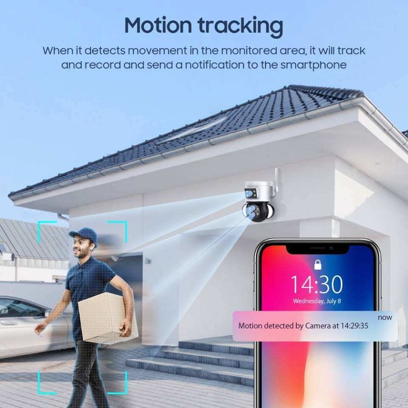 4 Mega Pixel Wireless Speed Dome Security Camera with Multiple Lens and Cloud Storage
