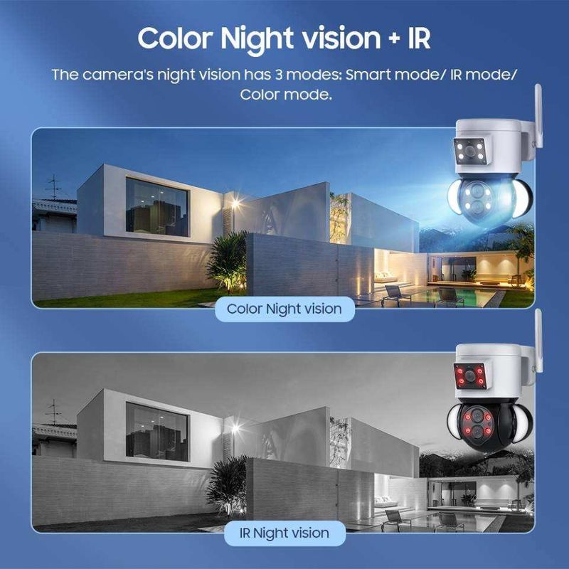 4 Mega Pixel Wireless Speed Dome Security Camera with Multiple Lens and Cloud Storage