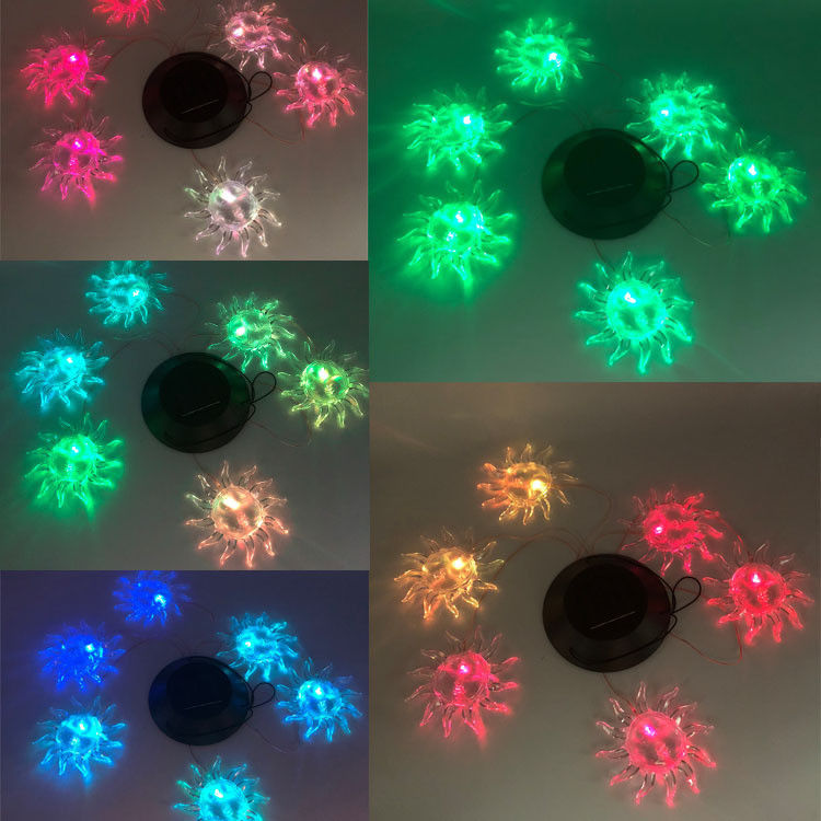 Solar Powered Wind Chime Light LED Color Changing Outdoor Lamp for Garden ABS Material