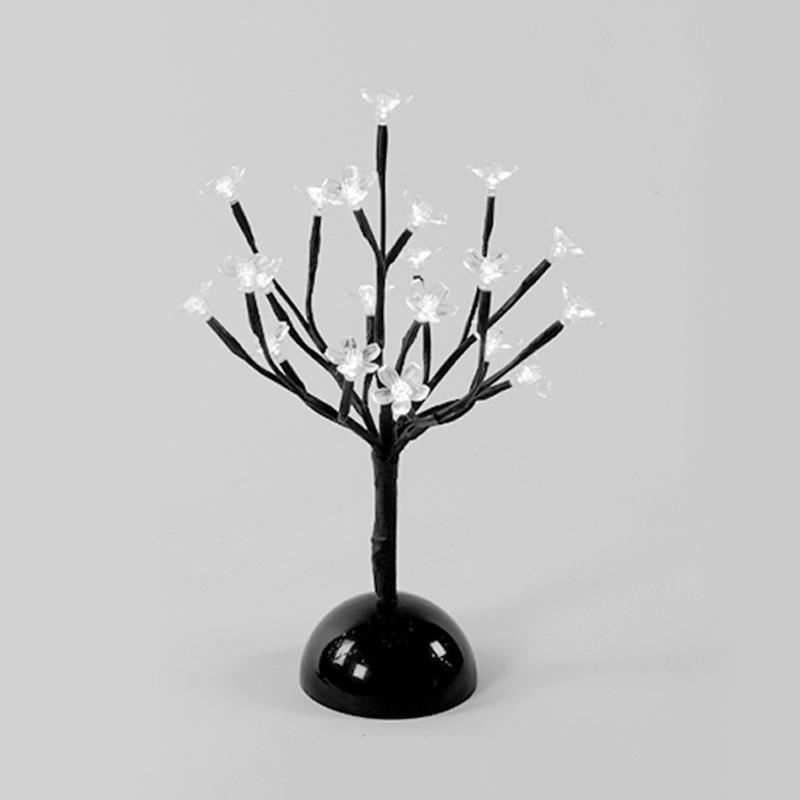 Indoor 36cm 24 Bulbs Battery Christmas Star Home Decor Led Cherry Flower Tabletop Bonsai Tree Fairy Light