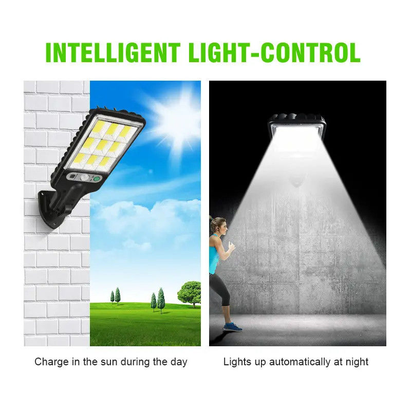 Solar Garden Light High Lumen Sensor Security Wall Street Lamp for Outdoor Lighting
