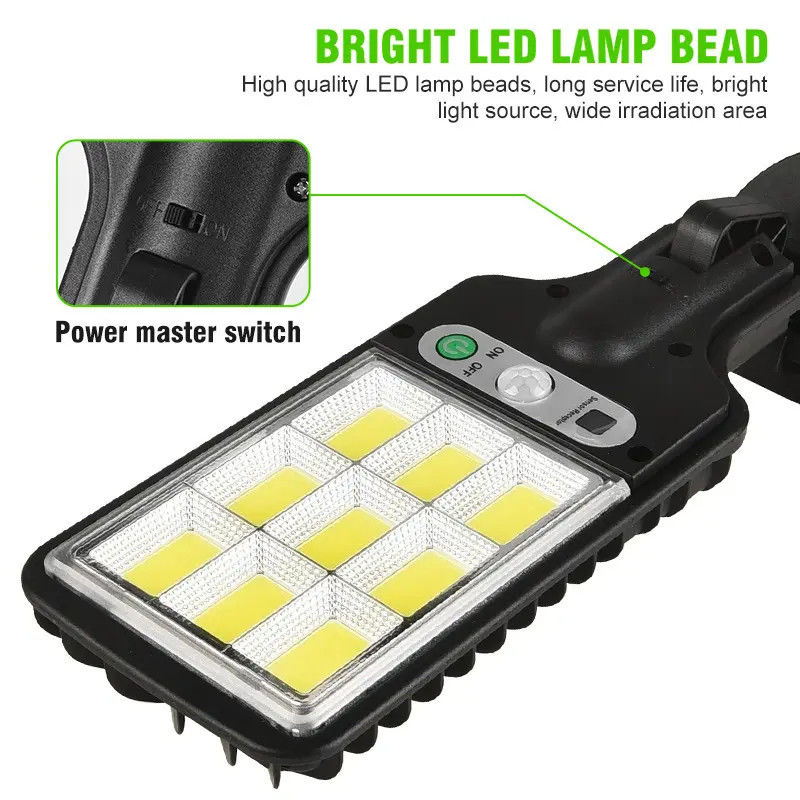 Solar Garden Light High Lumen Sensor Security Wall Street Lamp for Outdoor Lighting