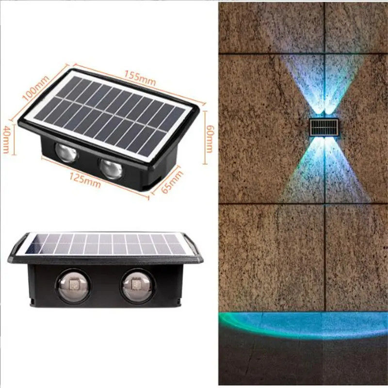 Villa Highlight Wall Garden Solar Courtyard Light with 80 Ra Color Rendering Index