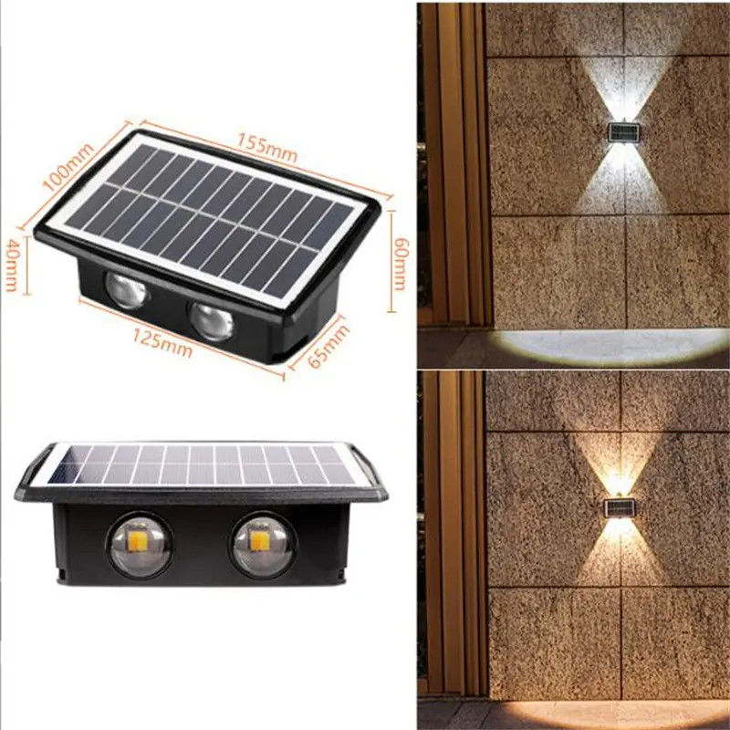 Villa Highlight Wall Garden Solar Courtyard Light with 80 Ra Color Rendering Index