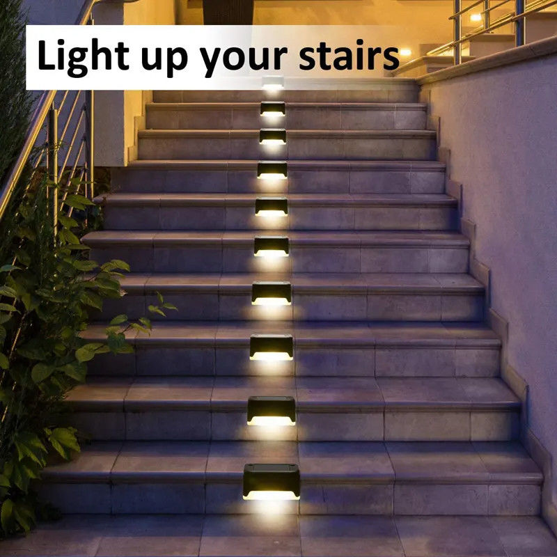 2700K Color Temperature Solar Fence Lights Stable Waterproof LED Solar Deck Lights 1-
