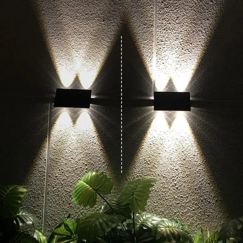IP54 Waterproof Decorative Outdoor Led Solar Wall Light for Balcony Stair Patio Spot Light