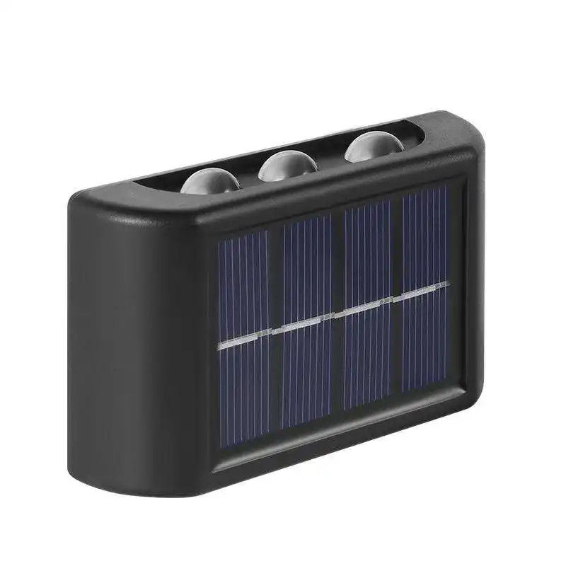 Waterproof 4led 6led Up And Down Solar Wall Light for Garden Courtyard Luminous