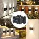 Waterproof 4led 6led Up And Down Solar Wall Light for Garden Courtyard Luminous