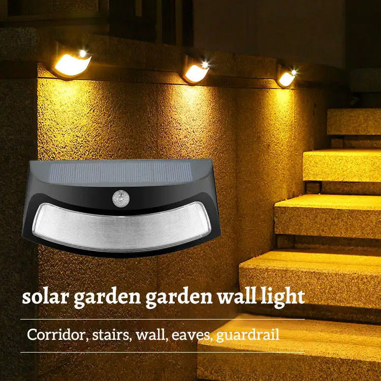 Modern Outdoor Luminaires 2V Solar Powered Wall Light for Porch Outdoor Lighting