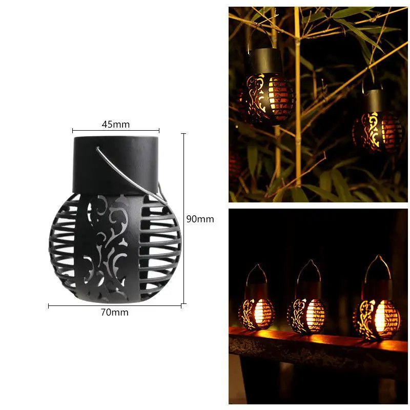 Hanging Garden Outdoor Decorative Solar Lights with Metal Waterproof LED Table Lamp