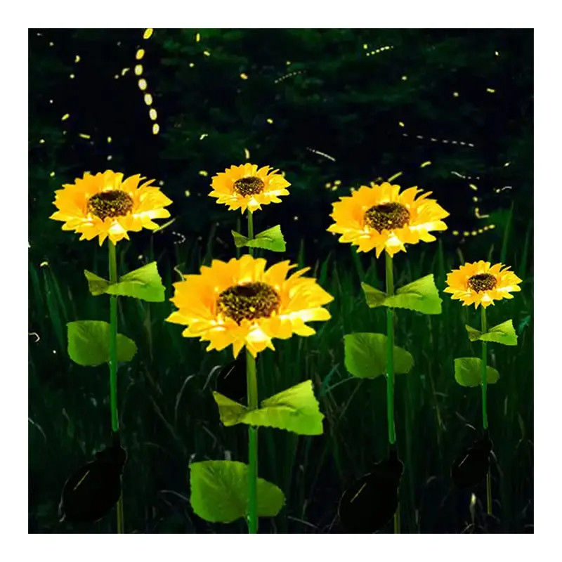 Solar Led Lamp Waterproof Garden Decorative Sunflower Solares for Backyard Patio Pathway