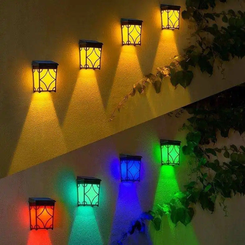 1.2V Input Voltage LED Motion Sensor Lamp for Outdoor Garden Waterproof Solar Wall Lamp