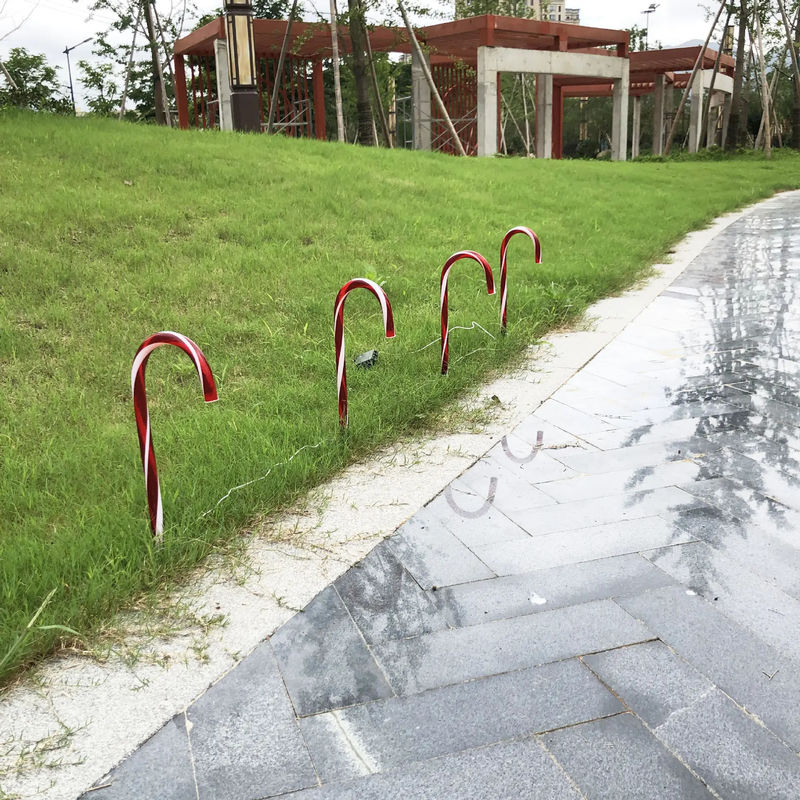 Long-Lasting Candy Cane Ground Light for Christmas Decoration 10000 Hours Lifespan