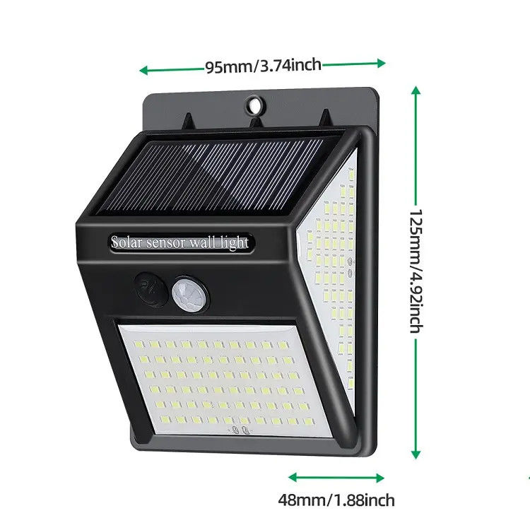 120° Beam Angle Outdoors Solar Garden Lamp LED Security Night Lights With Motion Sensor