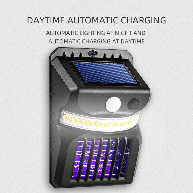 LED Solar Garden Wall Light 1000lm IP65 Waterproof PIR Motion Sensor Security Light