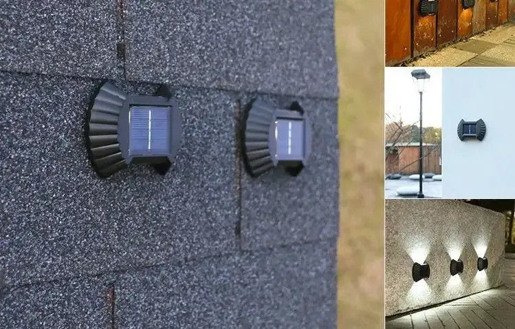 80 Ra Color Rendering Index Solar Wall Light for Balcony Yard Garden Decor Waterproof