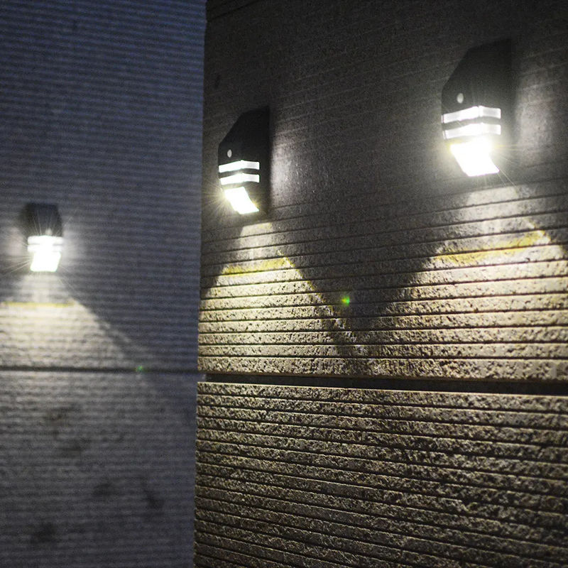 LED Solar Motion Sensor Wall Light for Family 4v 0.33w Wall Mount 6000K Color Temperature