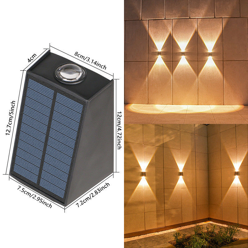 Lamp Sizes 12.7*4*8*12*7.2*7.5cm Solar Wall Light for Outdoor Waterproof Garden Decor