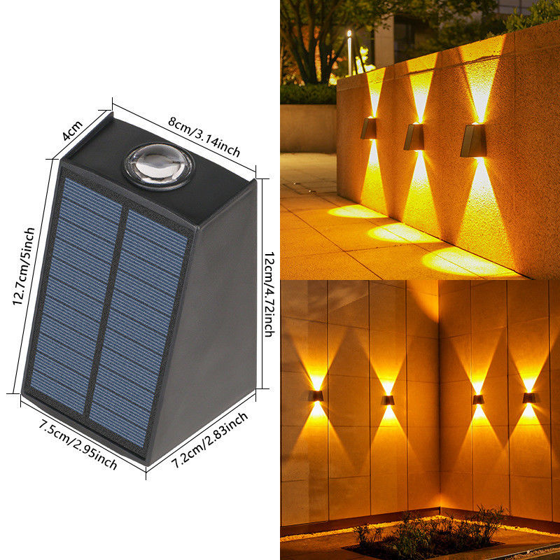 Lamp Sizes 12.7*4*8*12*7.2*7.5cm Solar Wall Light for Outdoor Waterproof Garden Decor