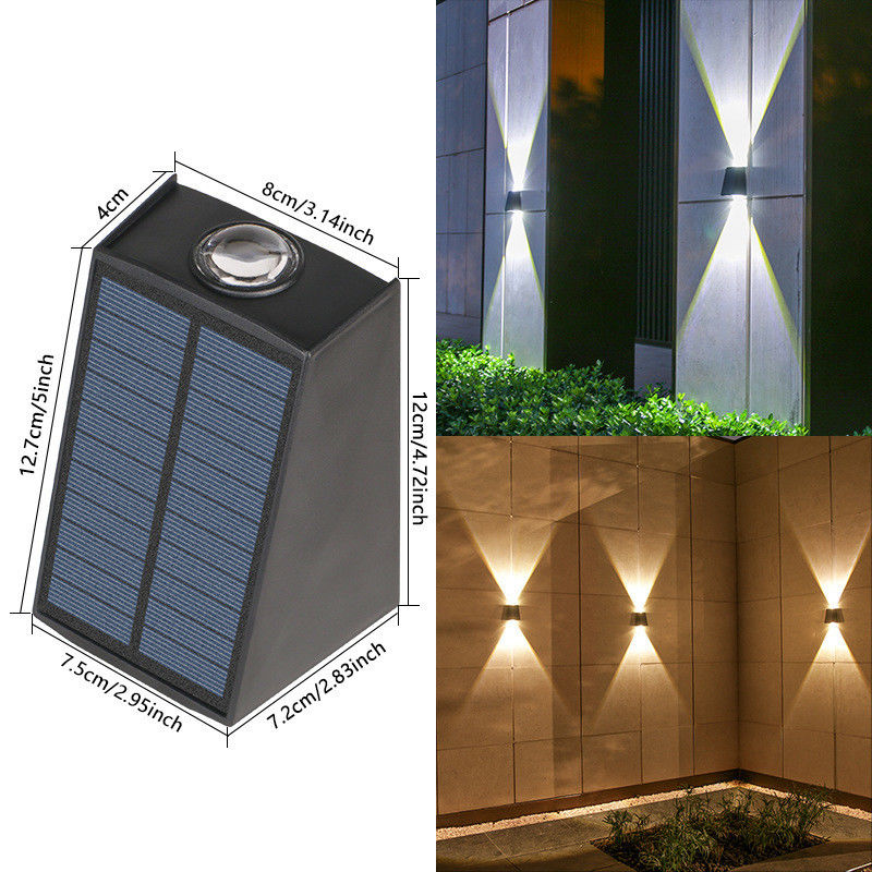 Lamp Sizes 12.7*4*8*12*7.2*7.5cm Solar Wall Light for Outdoor Waterproof Garden Decor