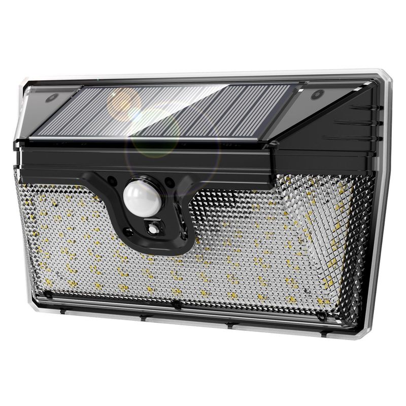 218LED Soft Cold White Solar Motion Sensing Wall Light for Outdoor Garden Energy Saving