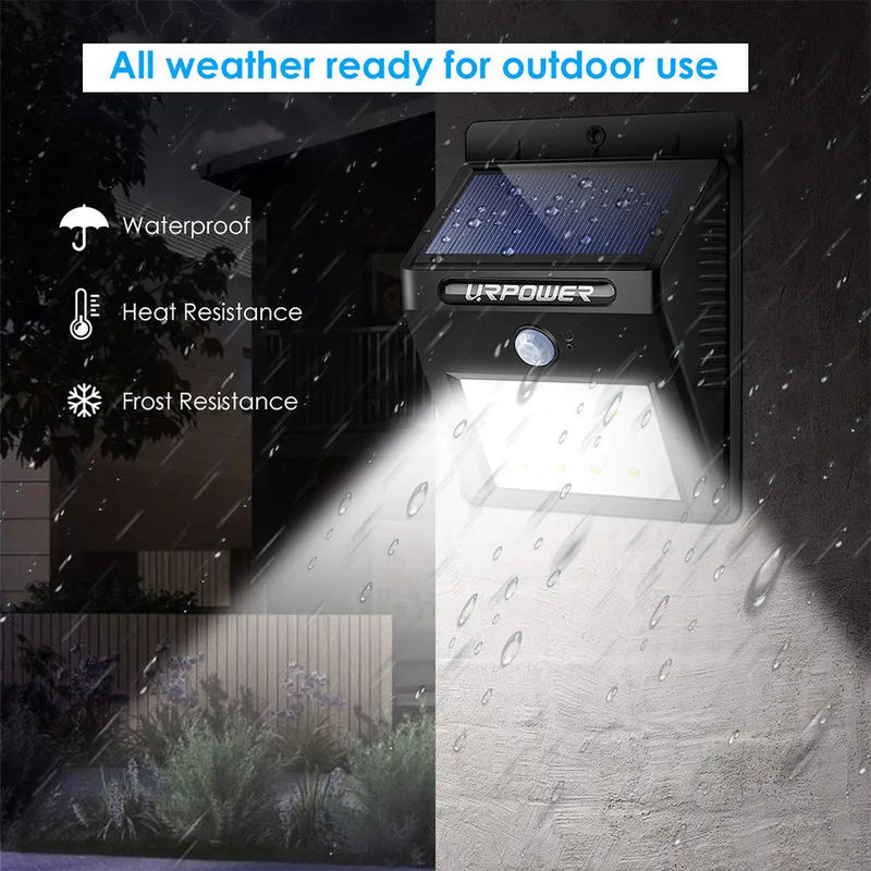 Waterproof 20 LED Solar Wall Light with Motion Sensor and 5000K Color Temperature