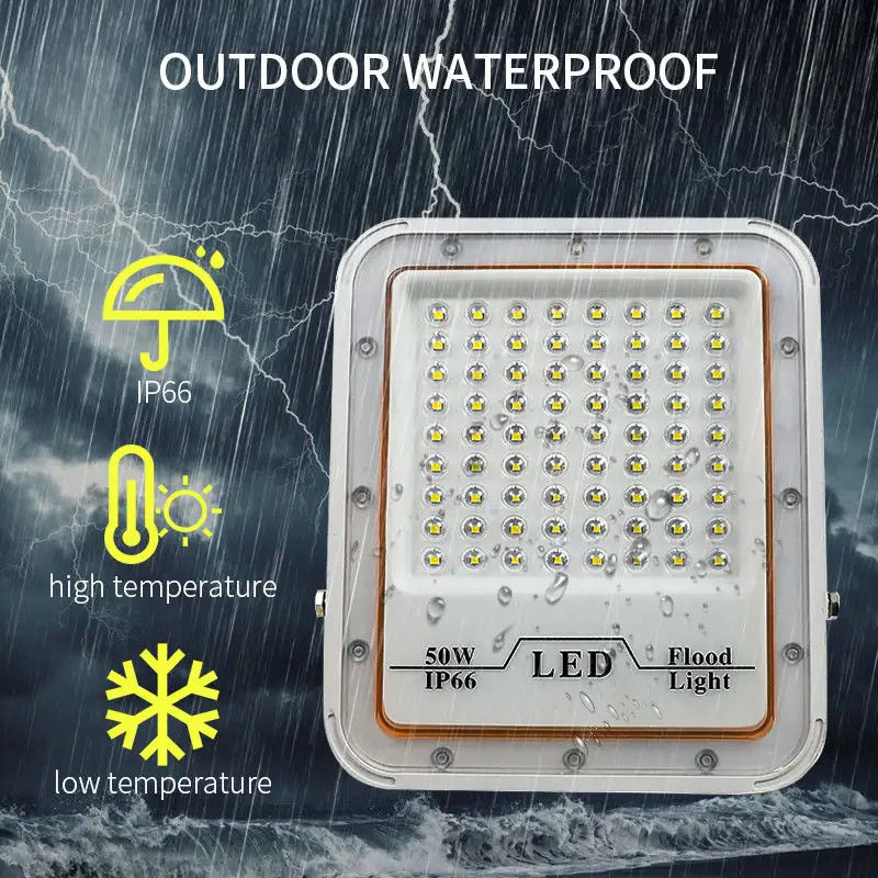 Outdoor Waterproof Grey Flood Lamp 30w 50w 100w 200w Led Flood Light for Stadium